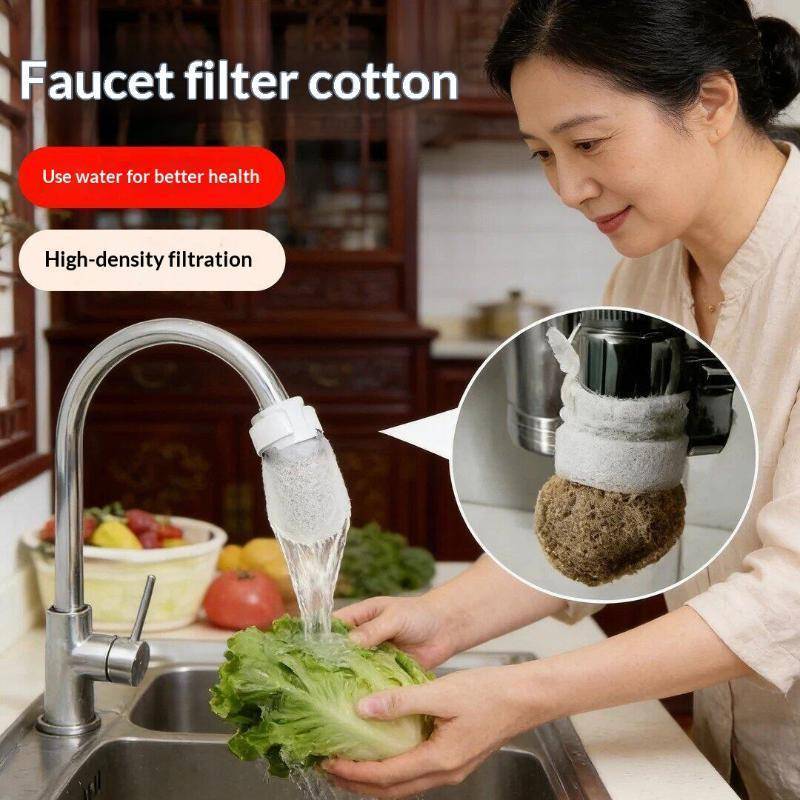 NS Universal Fit Water Tap Filter Splash-Free Cotton Layer Loại bỏ cát để làm sạch Máy nước trong mọi phòng NS