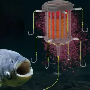 PYCOU Ngược Đáy Mồi Lồng, 8 Móc PE Dòng Mồi Câu Cá Lồng, Mồi Ngược Thiết Kế Đáy Chống Thiết Kế Đáy Dây Móc Nhóm Ăn Chìm Câu Cá Nước Ngọt