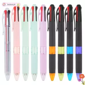 BEABOUT Bút bi nhiều màu, Bút 4 màu đầu 0,7mm 4 trong 1, Bấm đa chức năng bằng bút Gel