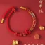 Đào Blossom Knot Mandala Vòng Tay Đeo Tay Trang Sức Có Thể Đeo Tiền May Mắn Bện May Mắn May Mắn Ba Trong Một Vòng Tay Vòng Tay Vòng Tay
