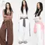 GIL Jazz Dance Scarf, Nhìn Xuyên Qua Dạo Phố Khăn Hip-hop, Eo Cao Bông Tai Kẹp Trang Trí Quần Jean Không Đều