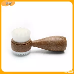 VFZ Dừa Cắt Tay Cầm Bàn Chải Mặt Hai Mặt Sữa Rửa Mặt Đầu Loại Bỏ Lỗ Chân Lông Tẩy Tế Bào Chết Bàn Chải Louislifecool