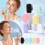 Bình xịt rỗng OLVIDO, có móc khóa bằng nhựa Chai phân phối có thể đổ lại, Chai xịt kiểu thẻ dung tích nhiều màu di động 30ml dành cho du lịch
