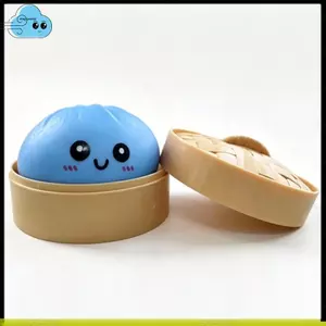 Hộp bí ẩn bánh bao lấp lánh, bánh bao, bánh bao Quả bóng căng thẳng Fidget Đồ chơi cảm giác với máy hấp thực phẩm