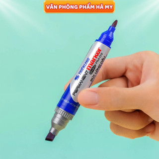 Bút Lông Dầu 2 Đầu Thiên Long PM-09 - Marker Đầu 0.8mm & 0,6mm, Viết Trên Giấy, Nhựa, Thùng Carton