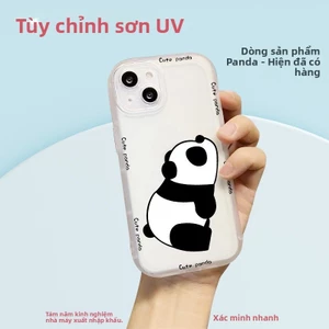 Ốp điện thoại di động gấu trúc 14pro dễ thương Apple 13promax thích hợp cho vỏ điện thoại di động 12 túi khí chống rơi 11 x spot XR，ốplưng