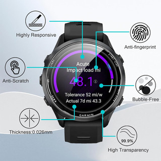 Phim bảo vệ cho Garmin Forerunner 970 570 Tấm bảo vệ màn hình chống trầy xước cho màng tổng hợp Garmin Forerunner 570 42 / 47mm
