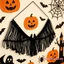 Đồ trang trí treo tường Macrame Halloween Boho Dệt Bí ngô / Bát Tua Rua Mặt dây chuyền để trang trí tiệc cửa trước