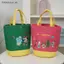 # HB # Phim hoạt hình thêu Pattrn Túi Tote vải Buet dễ thương Túi đựng đồ ăn trưa di động Túi thay đổi hàng ngày.