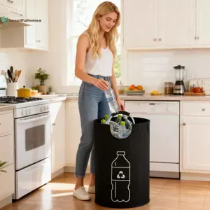 Giỏ gấp đa năng BeautifulHomeA có tay cầm bằng nhôm để tái chế chất thải chai rỗng VN