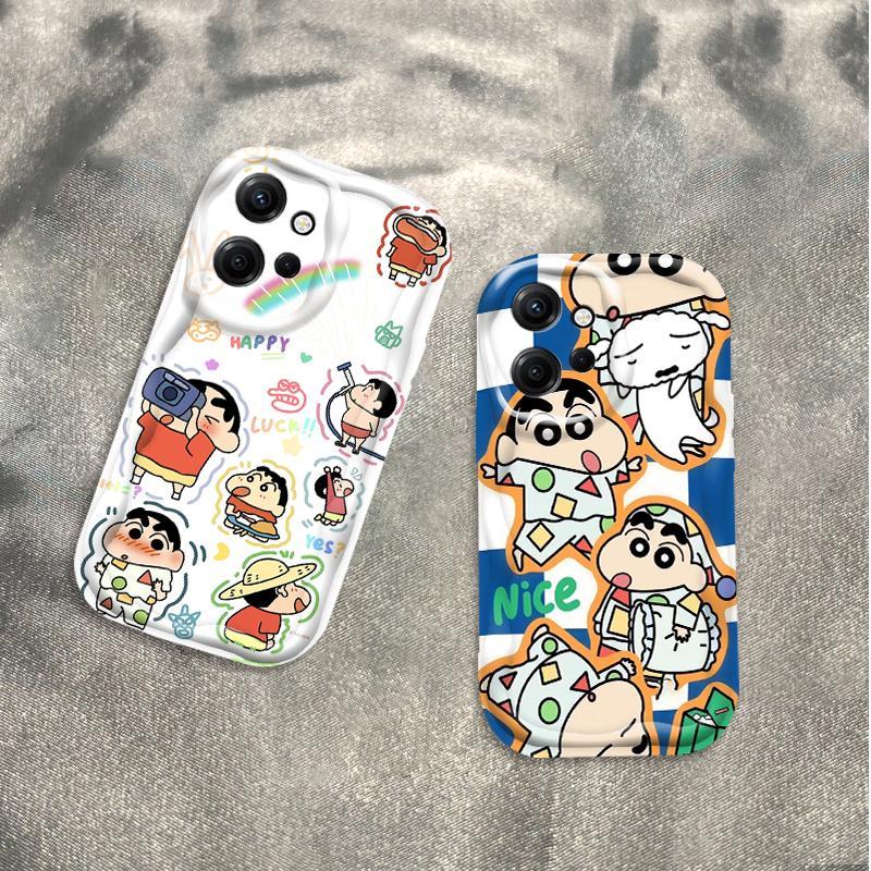 Thích hợp cho Redmi Note 12 4G Wave Soft Crayon Shin-chan Vỏ điện thoại chống sốc