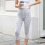 Quần Capris Nữ In Chấm Eo Co Giãn Quần Crop Slim Fit Cho Hàng Ngày Thường Ngày