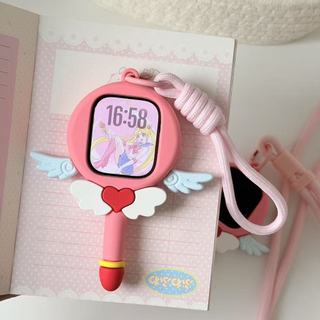 Ốp lưng đồng hồ silicon Magic Wand Thích hợp cho đồng hồ thông minh S11 10 9 8 ULTRA 7 6 5 4 SE 3 2 1 Kích thước 38mm40mm41mm42mm44mm45mm49mm