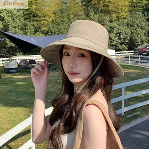 Mũ ngư dân OUSXA, được bảo vệ bằng tia cực tím với mũ chống nắng dây rút, Mũ đi biển hai mặt khô nhanh cho các hoạt động ngoài trời mùa hè
