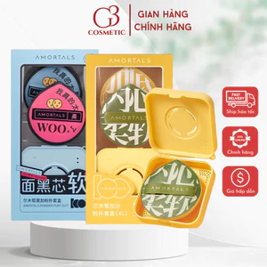 Bông mút trang điểm AMORTALS chính hãng siêu mềm dễ tán kem nền kèm hộp đựng mút phấn cao cấp G3COSMETICS