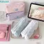 Hộp đựng bút chì FUHUIOT Y2k Dots, Túi đựng bút chì để bàn Túi đựng bút phong cách Hàn Quốc, Hộp đựng mỹ phẩm trang điểm Dung tích lớn Túi vải đa chức năng đơn giản dành cho sinh viên