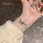 PNPIA- Trái Tim Ngôi Sao Charm Vòng Tay Nữ Bé Gái Cao Cấp Tinh Tế Thời Trang Ánh Sáng Sang Trọng Dây Đeo Tay Retro Y2k Phụ Kiện Trang Sức
