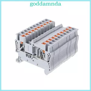Bộ 10 chiếc PT 2 5 Đẩy vào Din Rail Mounted Terminal Blocks Spring Screwless Feed