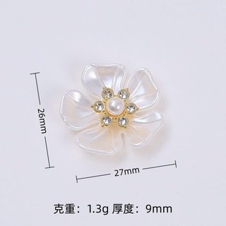 Set Charm Hồ Điệp Ngọc Trai Ánh Xà Cừ ✨🦋 Charm Bướm Trắng Hoa Pha Lê Pearl Luxury Gắn Dép Crocs Siêu Sang Chảnh