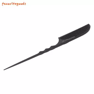 FAVORITEGOODS Lược Làm Tóc, Lược Đuôi Màu Đen Bằng Sợi Carbon, Để Tạo Kiểu Tóc Răng Mịn Di Động Chuyên Nghiệp Lược Tạo Kiểu Salon Sử Dụng