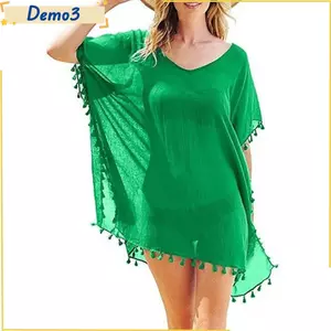 Kem chống nắng mùa hè, Váy tắm thường ngày cổ chữ V che, Váy bơi cỡ lớn thời trang dành cho nữ