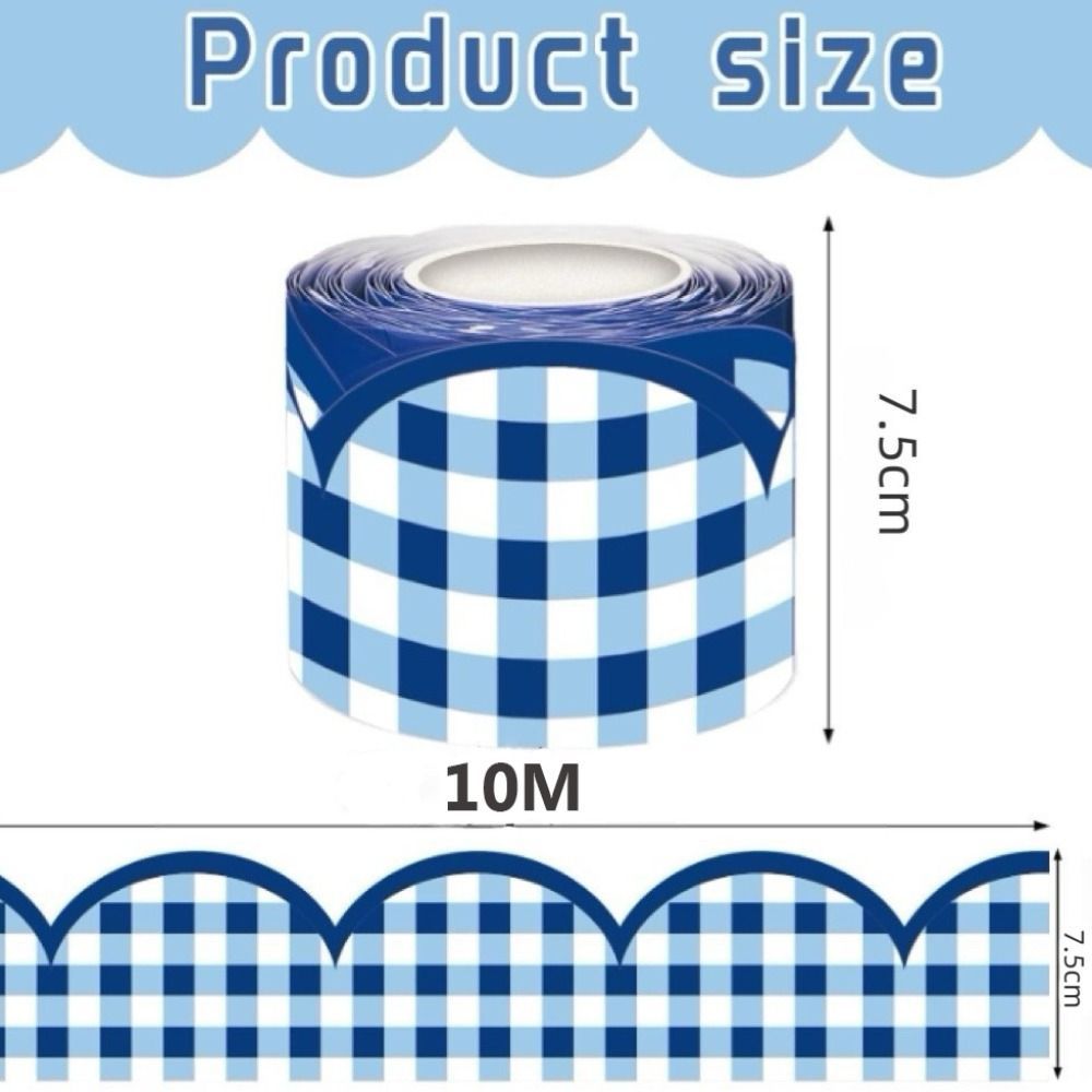 SAIA Bulletin Board Trim, Back-to-School Decor DIY Bullet Board Border, Viền lượn sóng 10M / cuộn Miếng dán viền áp phích tự dính để trang trí lớp học