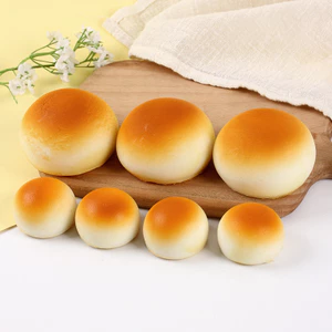PU Chậm Phục Hồi Mô Phỏng Thực Phẩm Vàng Bun Mô Hình Nướng Bun Mặt Dây Chuyền Mô Phỏng Thực Phẩm Bánh Mì Giải Nén Pinch Nhạc XDWD