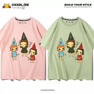 Yoshitomo Nara Yoshitomo Nara Cô Gái Đầu Lớn Hàng Hóa Tay Ngắn Nam Nữ Mùa Hè Nhật Bản Tất Cả Trận Đấu Áo Thun