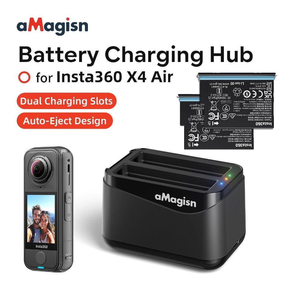 AMagicsn Thích hợp cho Bộ sạc không khí Insta360 X4, Thích hợp cho Đế sạc nhanh pin không khí Insta360 X4, Thích hợp cho phụ kiện không khí Insta360 X4