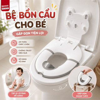 Ghế Tập Đi Vệ Sinh Chống Trượt Cho Bé Gấp Gọn, Bệ Thu Nhỏ Bồn Cầu An Toàn Tiện Lợi Cho Trẻ Em