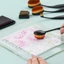 Dành cho sổ lưu niệm, làm thẻ, thủ công- Bộ bàn chải trộn mực 10 chiếc kích thước nhỏ