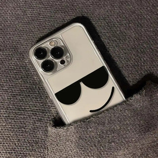 Ốp lưng iPhone 16 Pro Max/15 Pro Max/14/13/12/11/X/XS Max họa tiết kính râm dấu V (vui vẻ) bảo vệ chống sốc