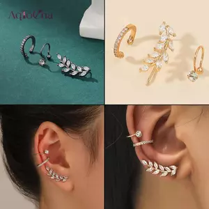 AqToCna 3 Cái / bộ Bohemian Thời Trang Tinh Tế Pha Lê Zircon Tai Quấn Đinh Kẹp Bông Tai Nữ Bông Tai Trang Sức Quà Tặng AqToCna