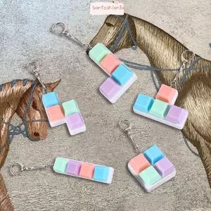 ITRUMPET Fidget Móc Khóa, Keycap Giảm Căng Thẳng Ngón Tay Nắp Bàn Phím, Nút Chìa Khóa Thư Giãn 4 Phím Vượt Qua Thời Gian Clicker Đồ Chơi Mặt Dây Chuyền Dành Cho Người Lớn