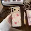Phấn tim đầy ấn Thích hợp iPhone1716 trường hợp điện thoại 15P trong suốt 13/14 giản 12