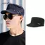 AqToCna Phong Cách Quân Đội Mũ Nam Nữ Màu Nguyên Chất Cotton Flat Top Cap Xuân Hè Thu Có Thể Điều Chỉnh Tấm Che Mũ AqToCna
