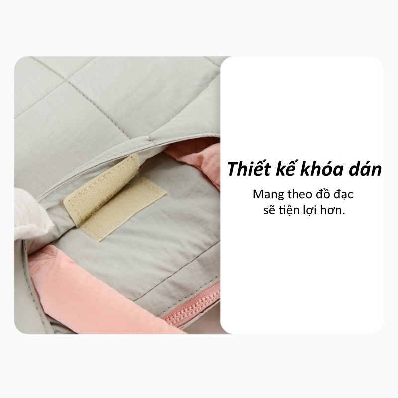 Túi laptop vải Oxford siêu nhẹ - chống sốc, chống nước, nhiều ngăn, quai dày, tặng charm hoa