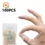 CANAMEK 100 Chiếc Cao Su Chống Trơn Trượt Chống Tĩnh Điện Ngón Tay Cots Dùng Một Lần Cao Su Ngón Tay Bao Găng Tay Bảo Vệ Móng Tay Nghệ Thuật Dụng Cụ CSF