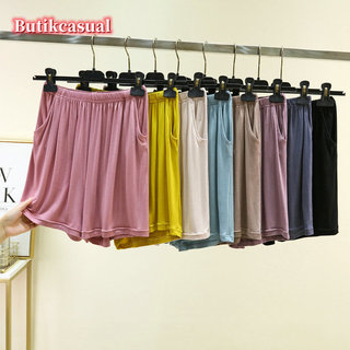 Quần short nữ modal mỏng mùa hè mới, size lớn, dáng rộng, túi tiện lợi, phù hợp đi biển