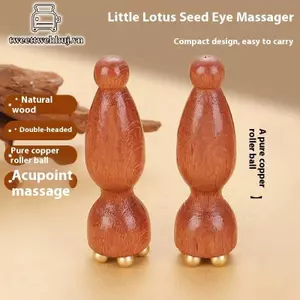 Nhíphuj Brass Lotus Eye Massage Sti Facial Gua Sha Tool Dụng cụ cầm tay để thư giãn mắt và massage bấm huyệt kinh tuyến VN