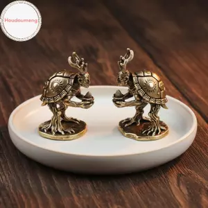 Hodou Vintage Rùa Đồng Hình Tượng Để Bàn Trang Trí Độc Đáo Handmade Tượng Bàn Cho Phòng Khách Và Văn Phòng VN