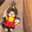 PS1 Monchhichi x Chibi Maruko-chan Plushie Hợp tác Đồ chơi hợp thời trang Vinyl Hộp mù sang trọng Túi búp bê Charm SP1