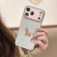 Ốp lưng iPhone Kết cấu da mạ họa tiết ngựa năm mới iP 17 16 15 14 13 12 11 Pro Max Plus Max
