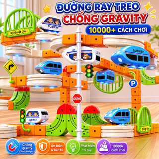 Đồ Chơi đường Ray Xe Lửa Từ Tính,91/127PCS, Rèn Tư Duy Logic, Quà STEM Ý Nghĩa Cho Bé 2-9 Tuổi