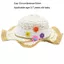 Mũ Rơm PYCOU, Mũ Chống Nắng 3-7Year Handmade, Trang Trí Hoa Ngọt Ngào Mũ Đi Biển Du Lịch