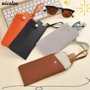Túi đựng kính râm NICOLOO, Da PU có dây buộc Túi đựng kính râm, Kính râm treo di động bền màu sáng tạo Phụ kiện kính mắt
