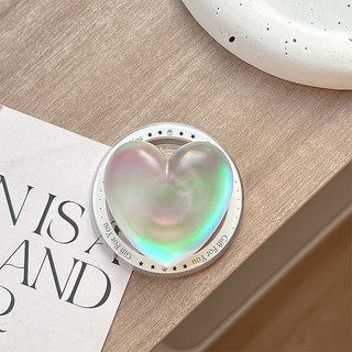 3d Laser Tình Yêu Tròn Từ Tính Giá Đỡ Điện Thoại Cho IPhone 17 16 15 14 13 12 Pro Max 14 Plus Có Thể Gập Lại Vòng Tay Co Giãn Để Bàn Đứng P3