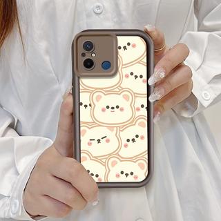 Ốp Lưng Cho Redmi 12C POCO C55 Silicon Hoạt Hình Đáng Yêu TPU Mềm Gấu Mèo Mắt Thiên Thần Vỏ Điện Thoại Chống Sốc
