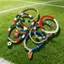 World Cup USA Bóng Đá Mặt Dây Chuyền Đất Sét Mềm Vòng Tay Đỏ Xanh Trắng Màu Phù Hợp Jersey Hỗ Trợ Vòng Tay Đàn Hồi 5.30