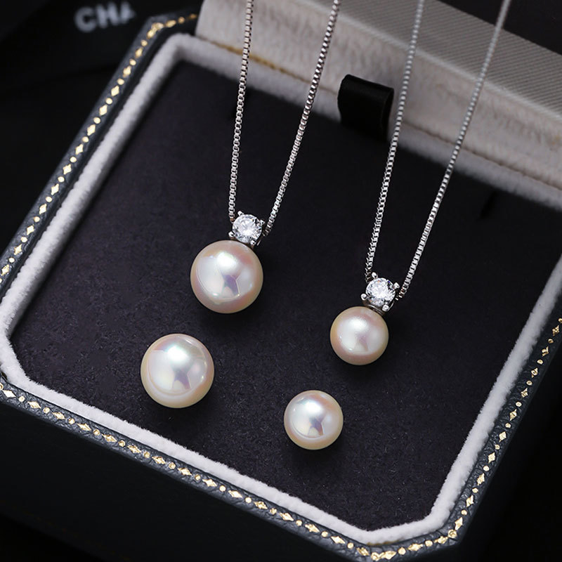 Vòng cổ ngọc trai tự nhiên bạc s925